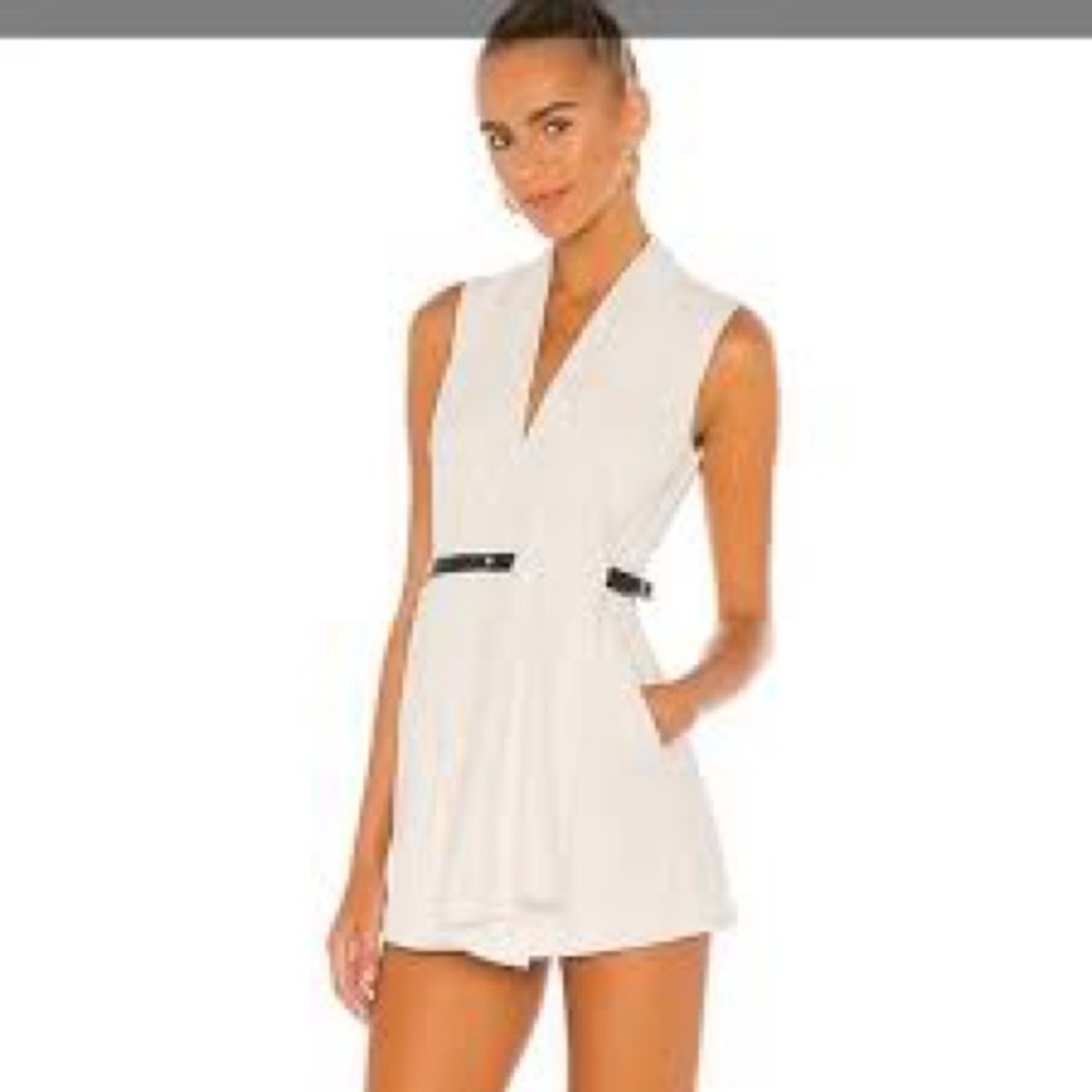 All Saints Cream Sleeveless Romper